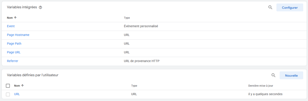 variable Google tagmanager